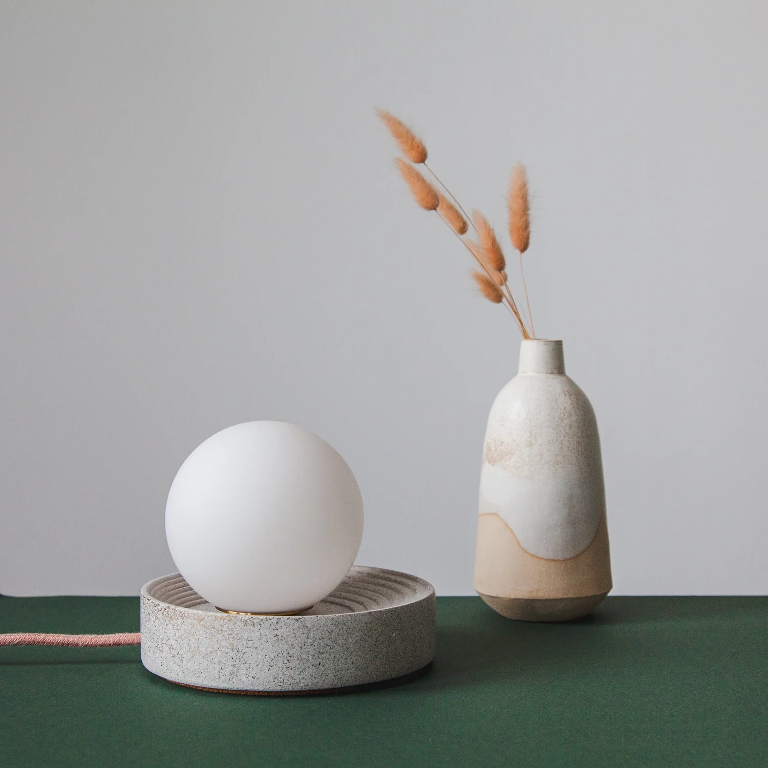 Solas Small round table lamp — Spark & Bell Handmade and customisable UK lights.