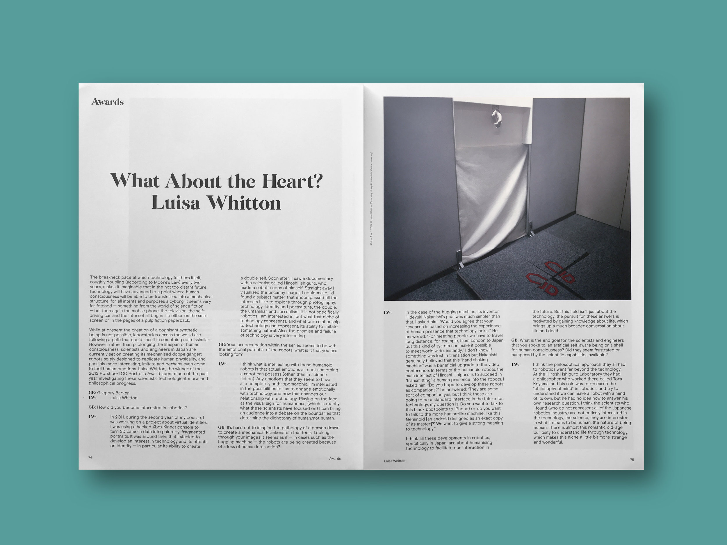   2013   Hotshoe Magazine  (UK) Issue 185  'What About the Heart?'   