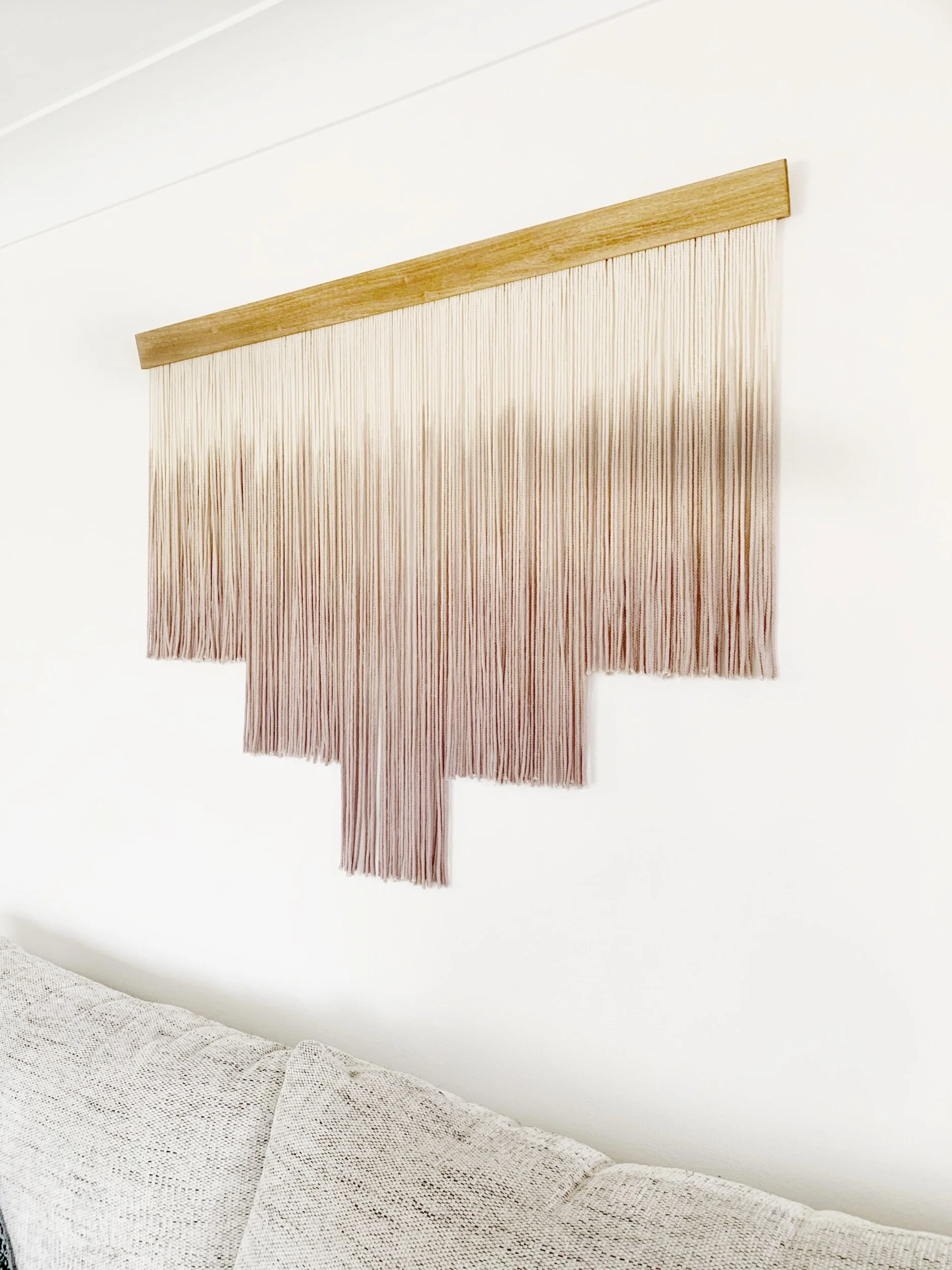 DIY Dip Dye Tiered Wall Hanging