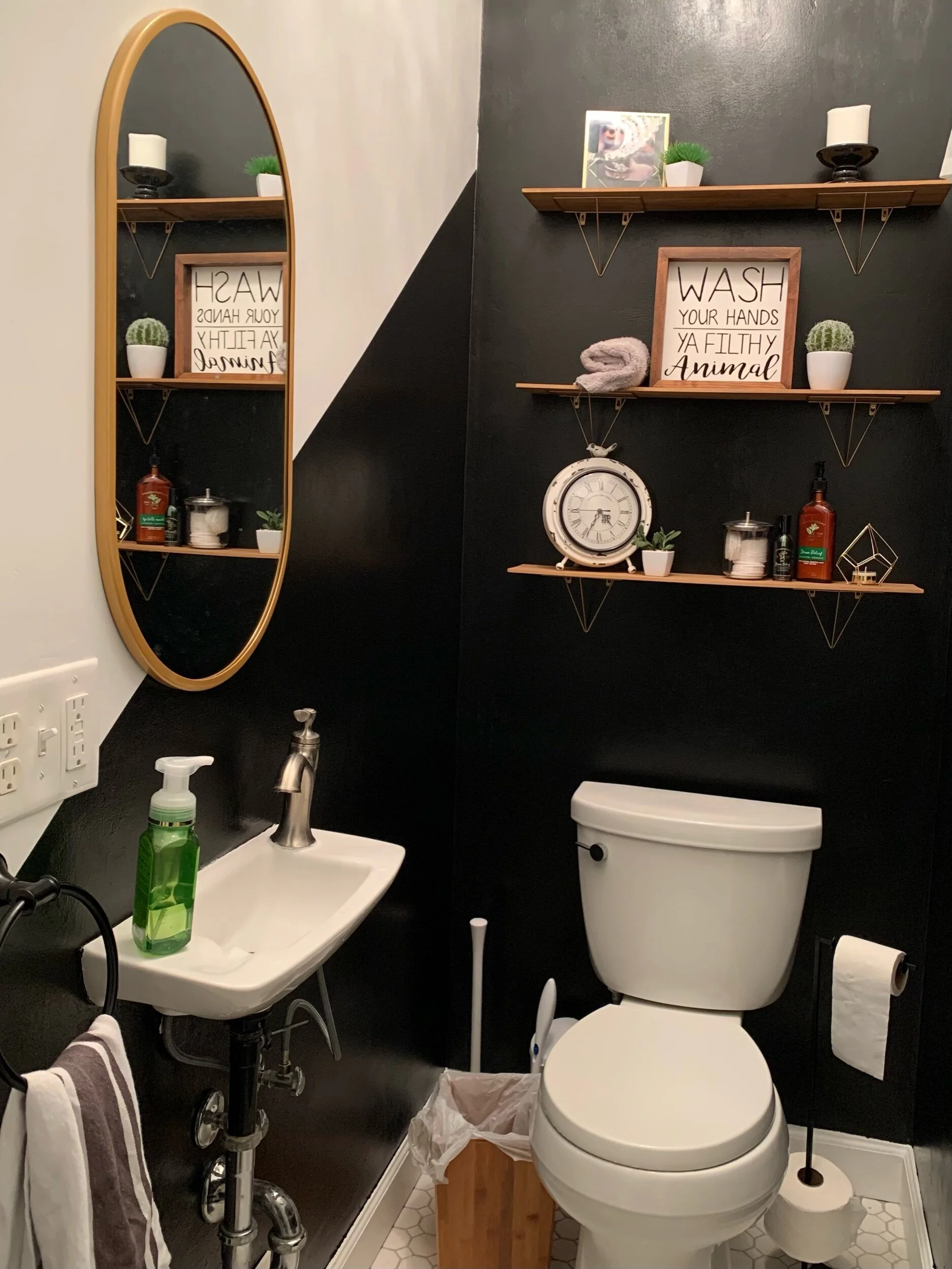 DIY Half Bath Makeover - One Room Challenge