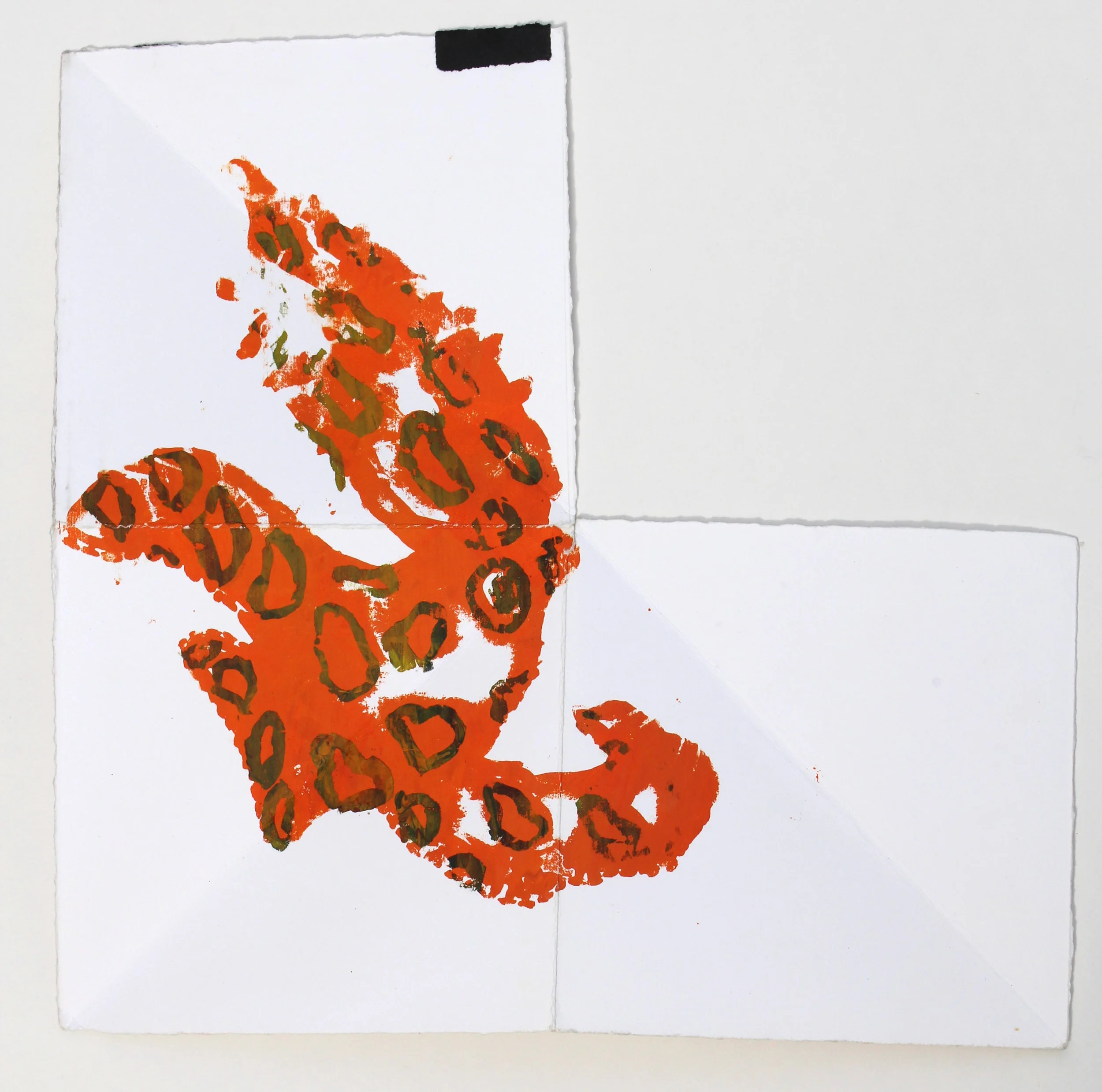 Orange Octopus Printed Book Pages