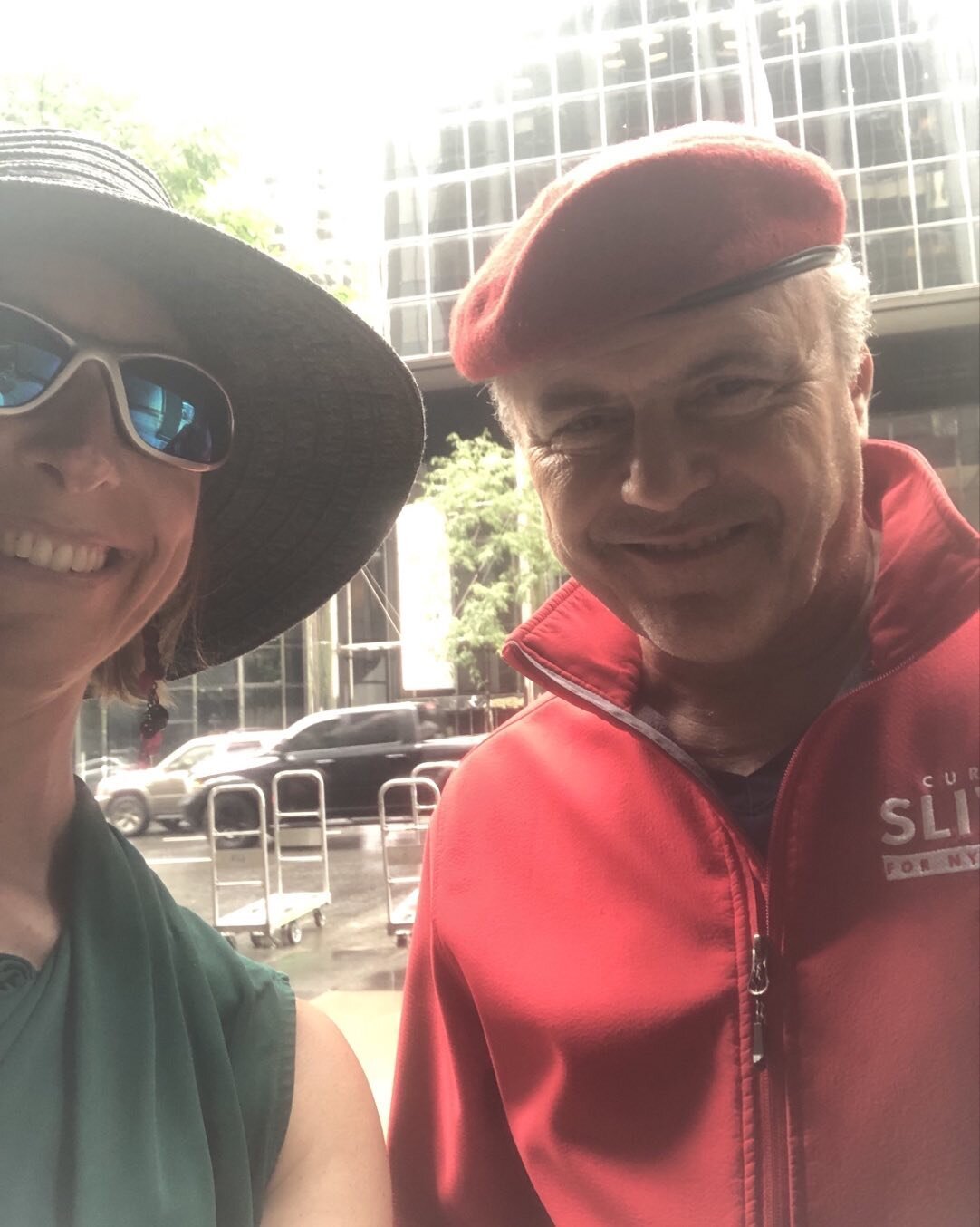 Just walked by Curtis Sliwa in the rain. Time for a selfie! #nyc #celebs