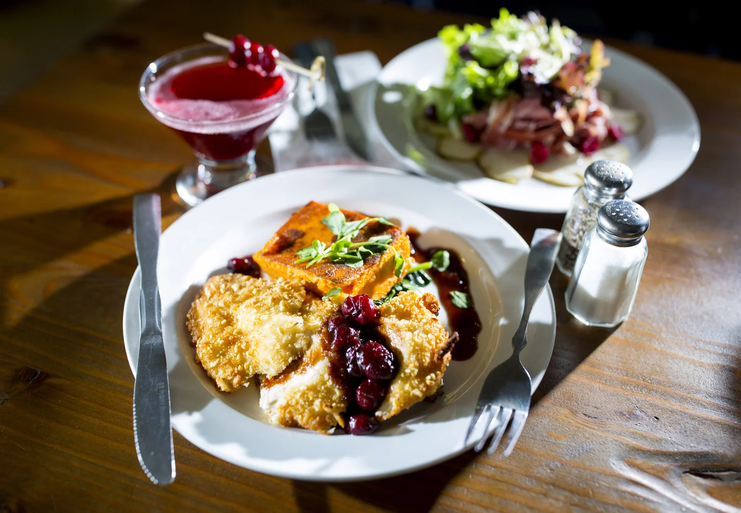 Goat Cheese and Cranberry Stuffed Chicken at Salt Hotel and Pub