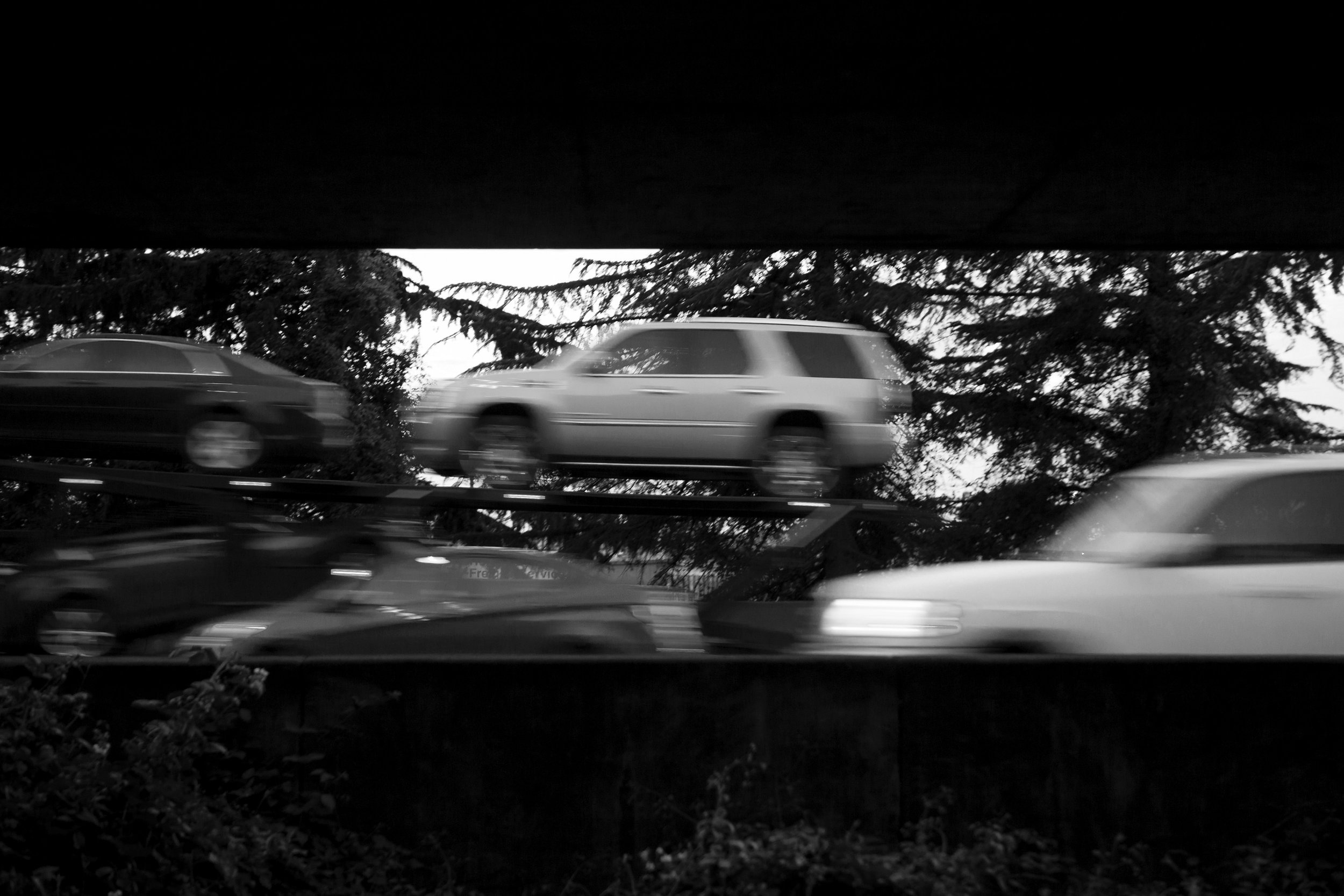  Cars make their way south on Interstate 5, as seen from the Jungle, Friday, June 3, 2016. 