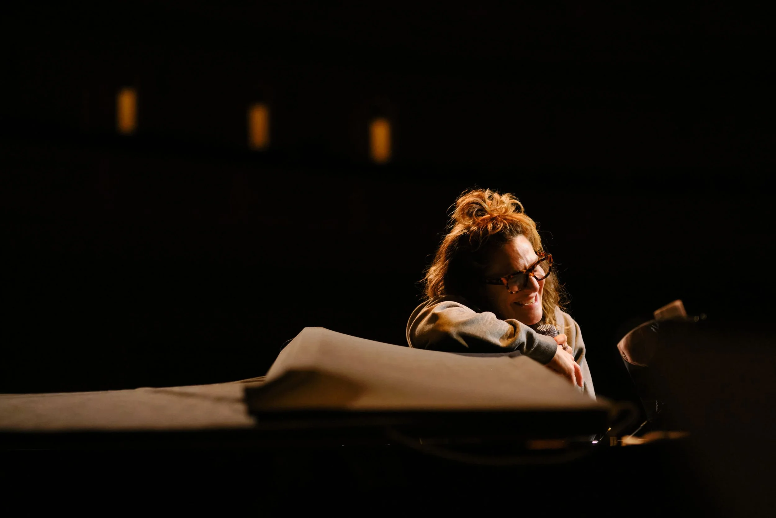  Rehearsing with Sara Bareilles. 