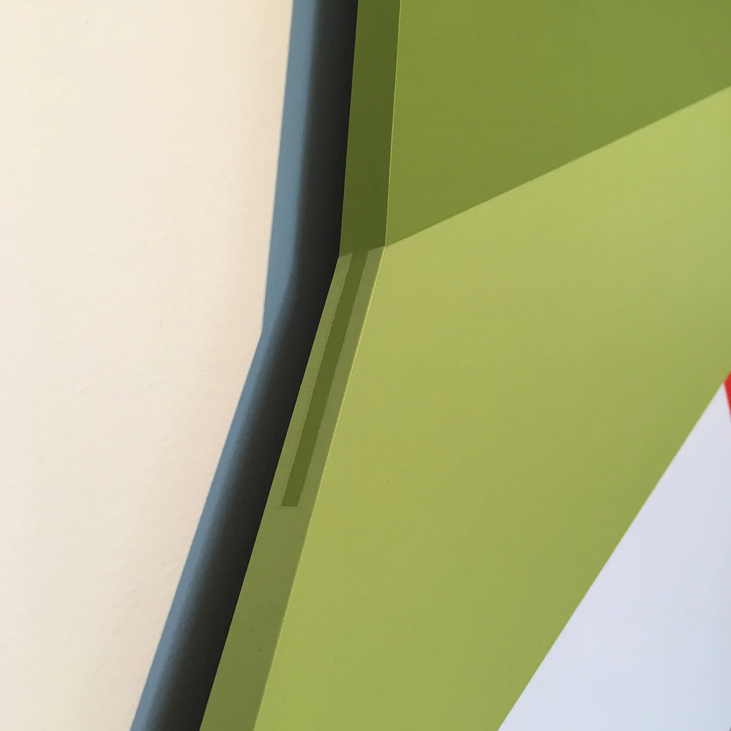 Detail of Void - original shaped painting by Amanda Wilkinson