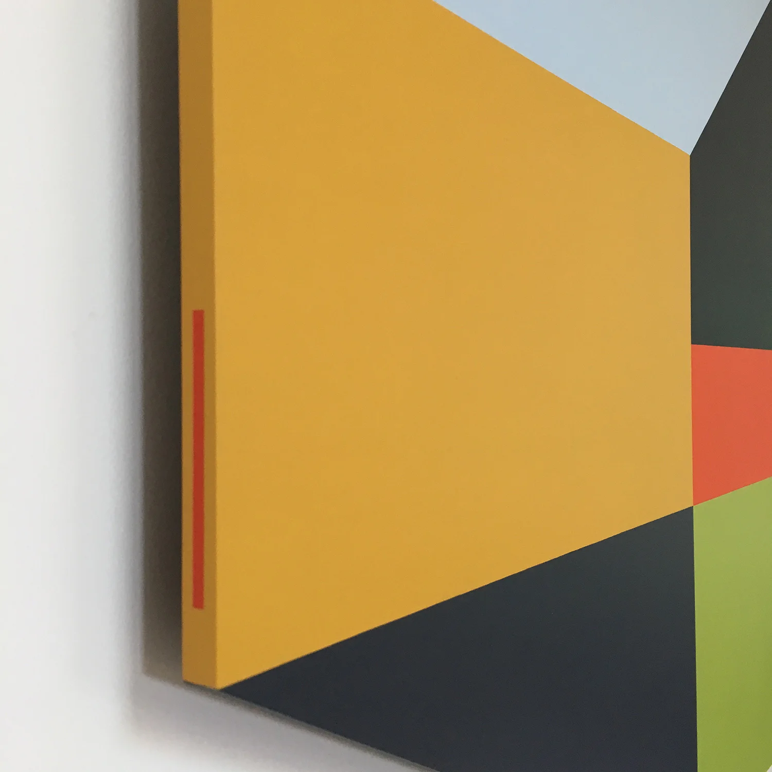 Detail of Clump - original shaped painting by Amanda Wilkinson