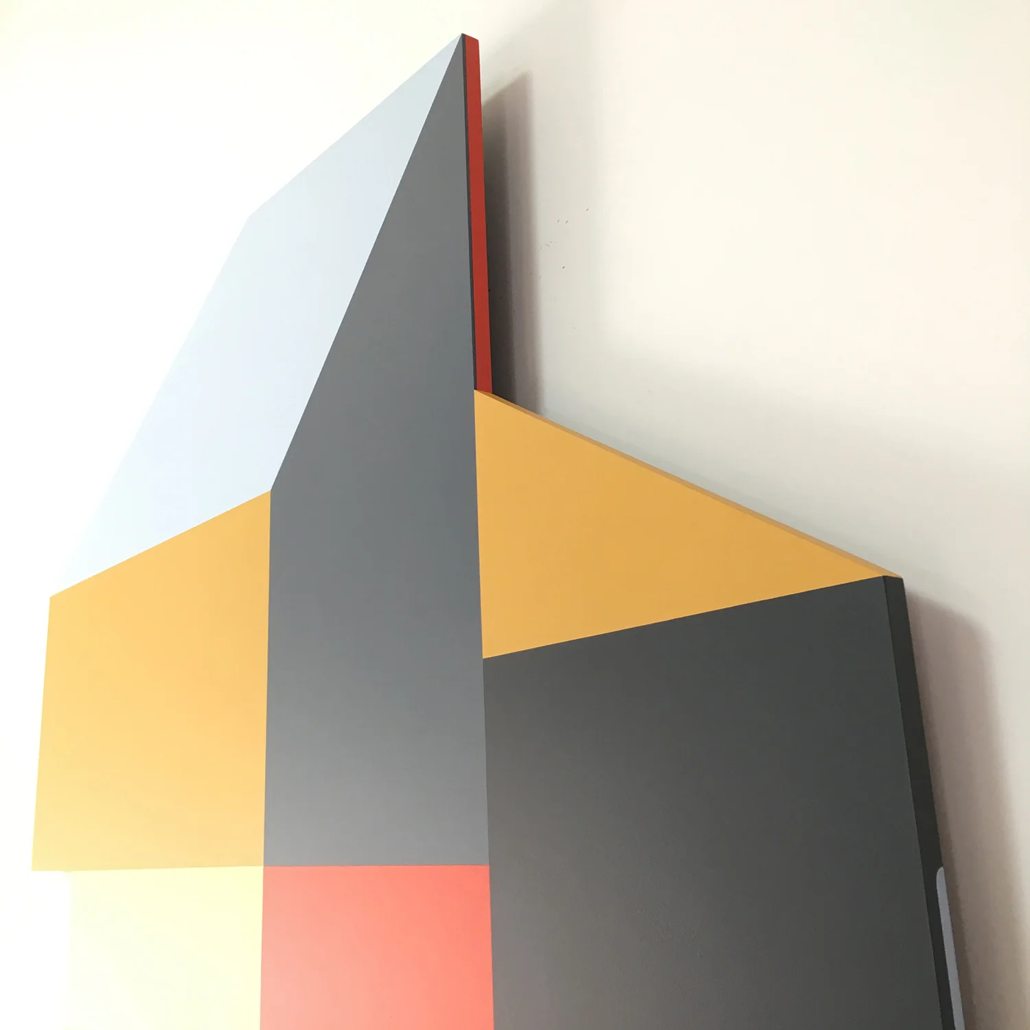 Detail of Compound - original shaped painting by Amanda Wilkinson