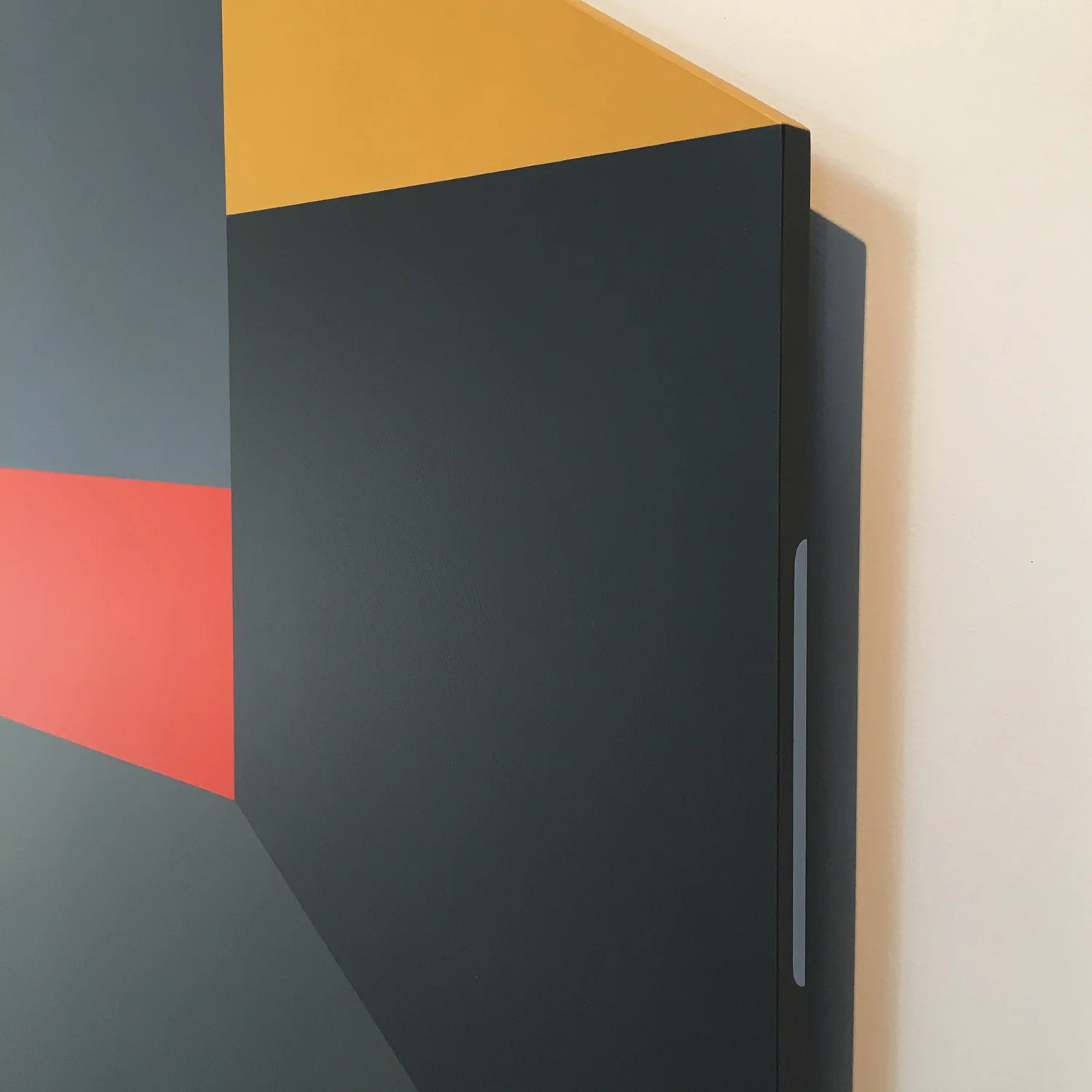 Detail of Compound - original shaped painting by Amanda Wilkinson