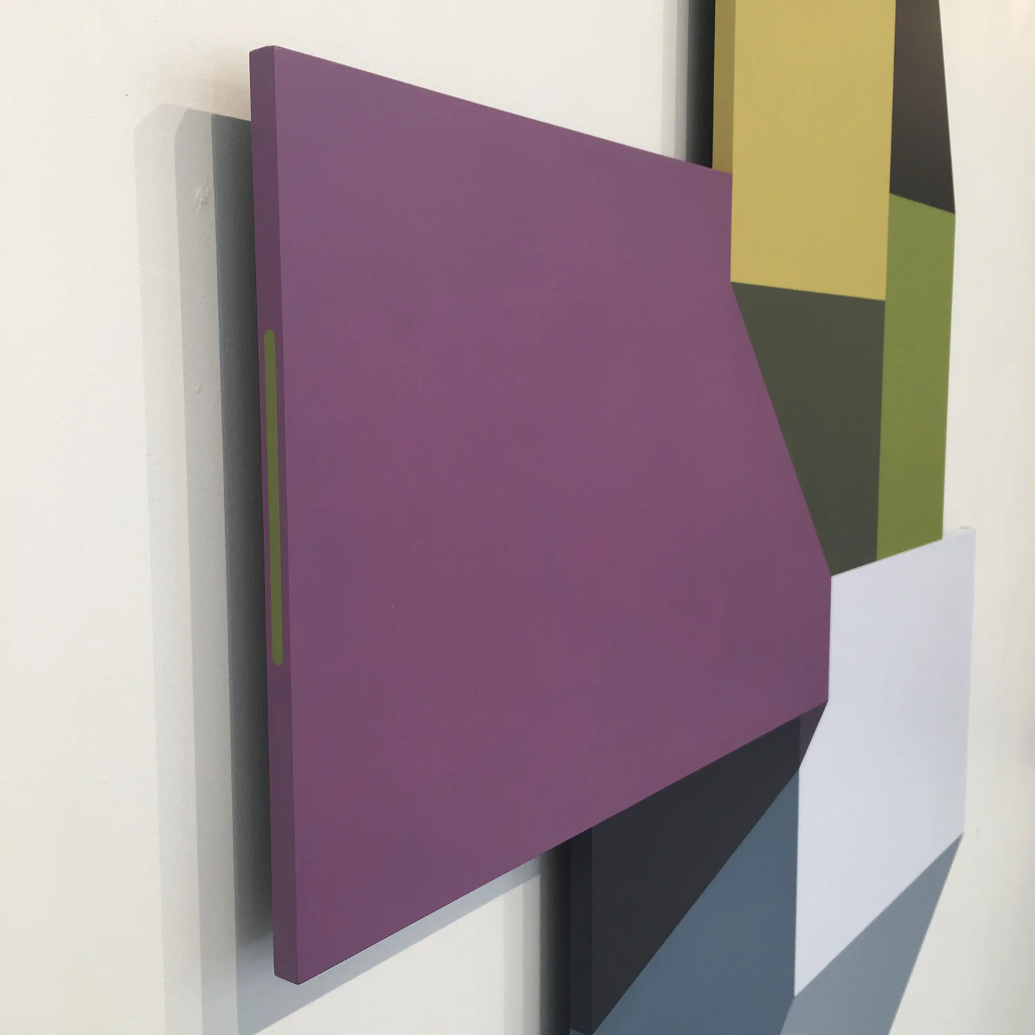 Detail of Huddle - original shaped painting by Amanda Wilkinson
