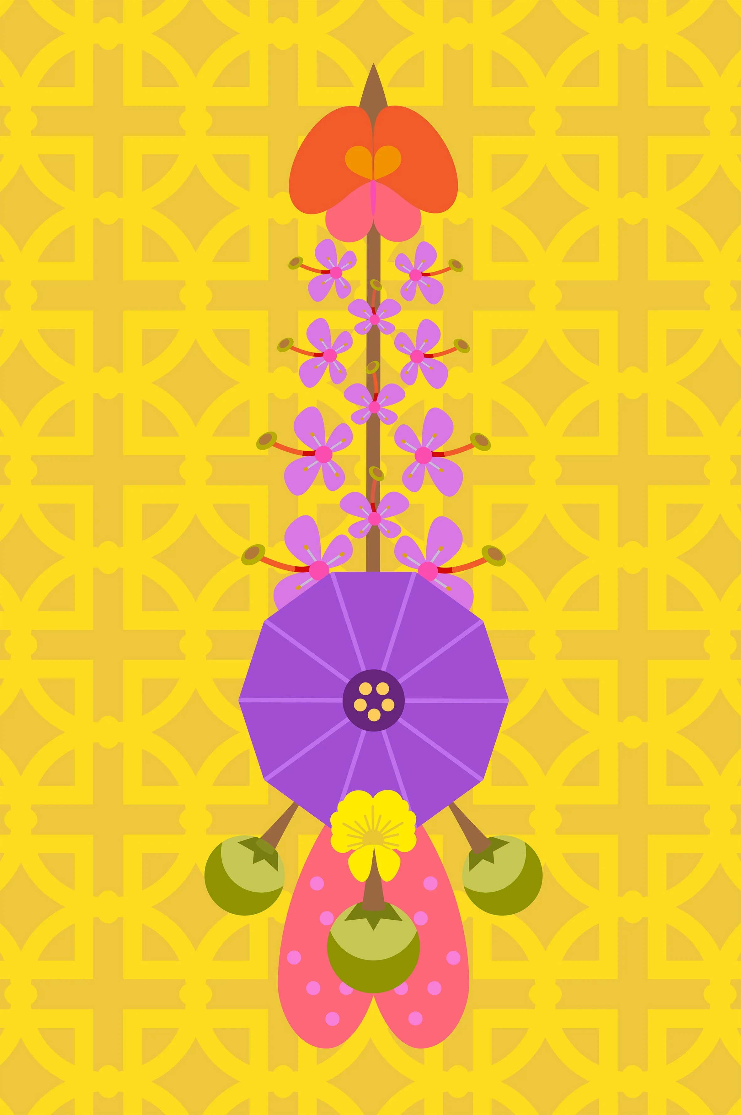 2023_Jodie Cunningham_Strength Totem_Suburban Bush Delights20x30.jpg