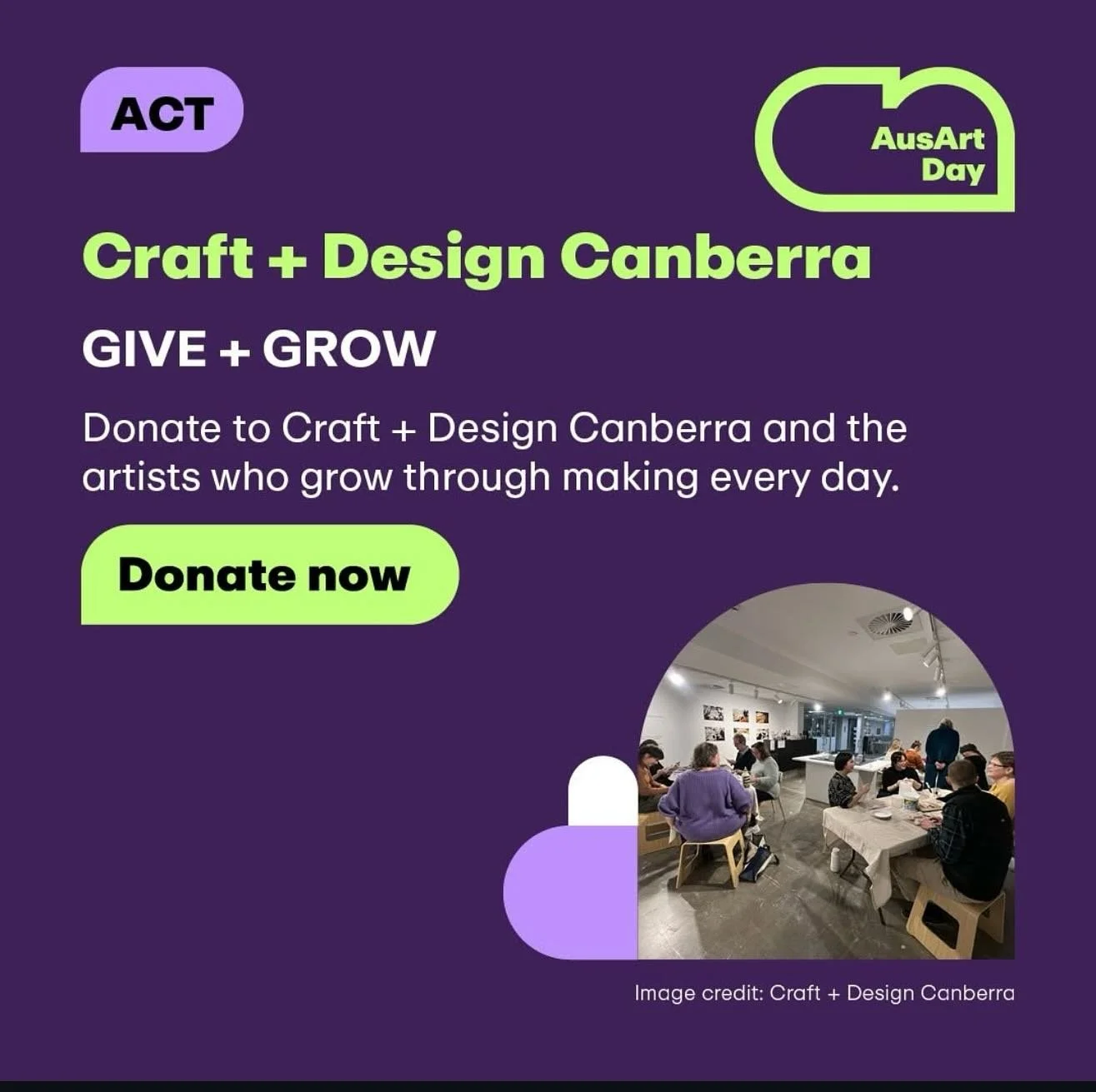 Today is Aus Art Day! Join @craft_design_canberra for a mini creative challenge and help with the fundraising campaign!  More information at craftanddesigncanberra.org.