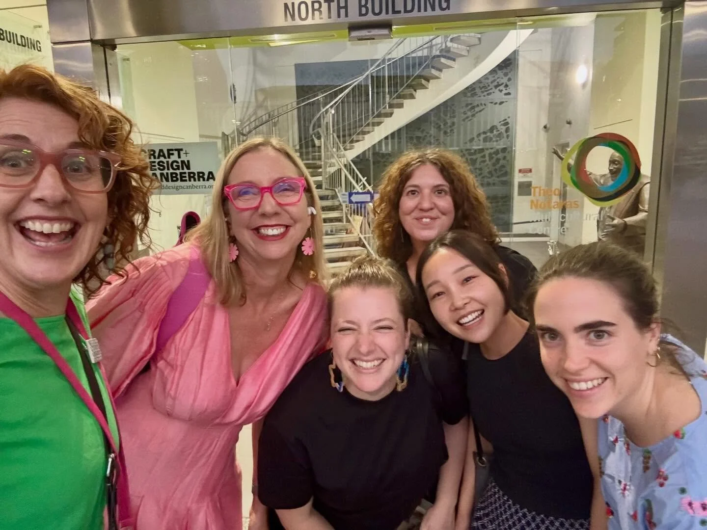 The amazing team @craft_design_canberra  hosted over 250 people at the opening of our first exhibitions for the year last night! What a delightful evening thanks to these incredible people! 💚  Find out more about the exhibitions  at craftanddesignca