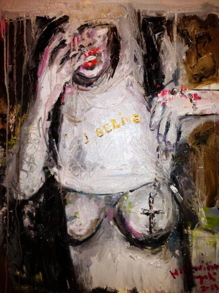i belive canvas, oil 90x70cm, 2013
