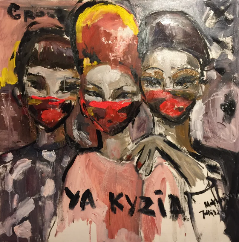 yaakuza canvas, oil 100x100cm, 2017