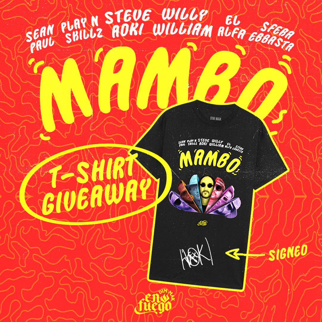 Contest of 5 signed T-Shirts by Steve Aoki