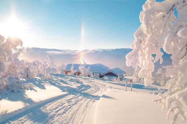 Incredibly rare Ice Rainbow Light Pillar 