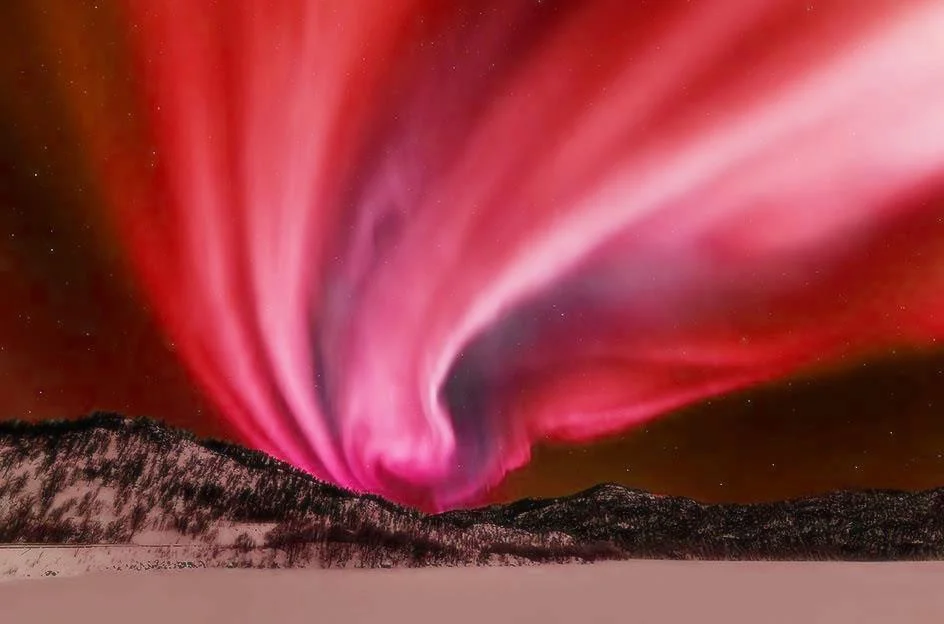 Red Aurora Borealis Northern Lights