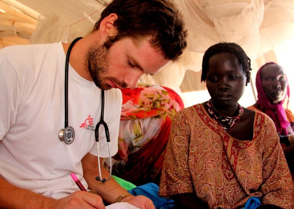 无国界医生，Maarten Dekker在难民营服务， 南苏丹
