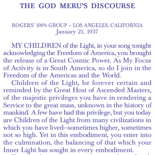 Ascended Master Discourse 3