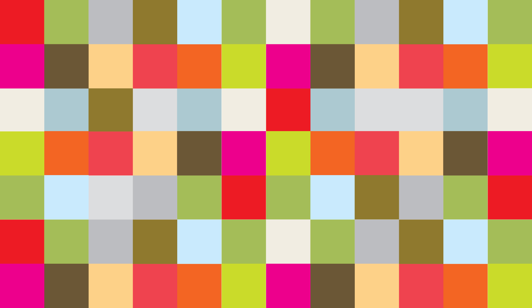 Color was a very important component to the Weight Watchers campaign. As part of our style guide for the brand, we created the “patchwork pattern” (composed of 8 base colors and 8 highlight colors) as a way to express joy, optimism and diversity.