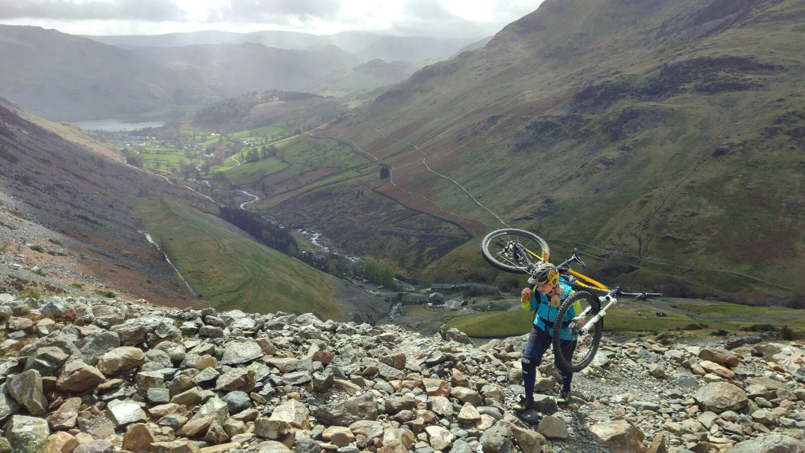 Hike a bike up above the valley