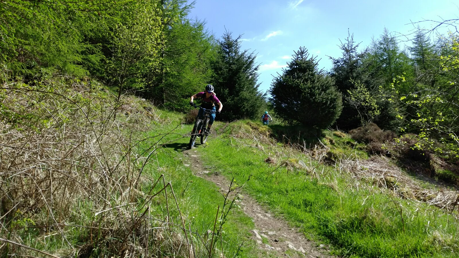 Sunny mountain bike riding in the Lake District