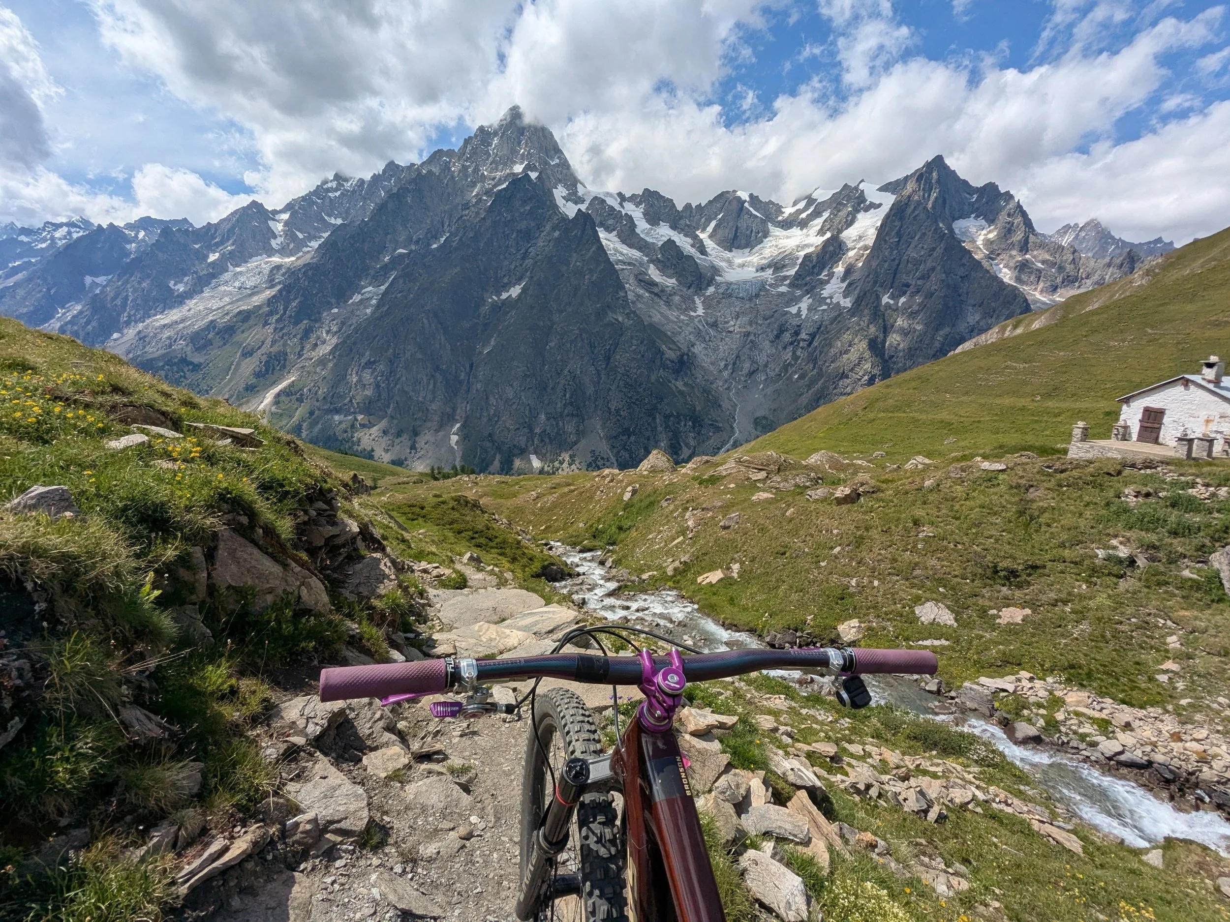 Mountain biking iconic tour of Mont Blanc