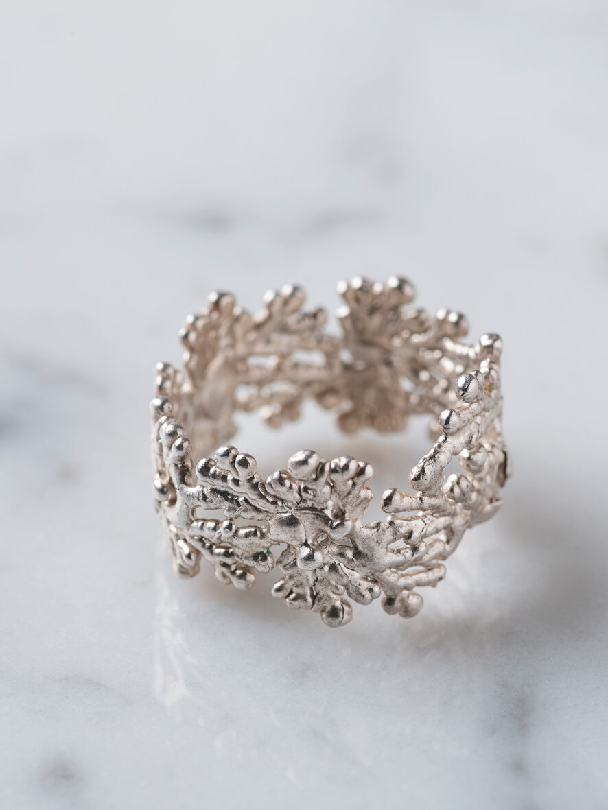 ring acropora - sterling silver
