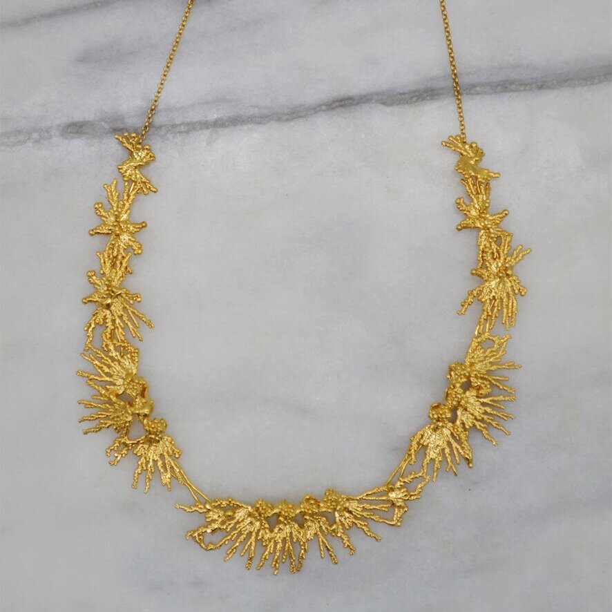 necklace acropora - gold plated