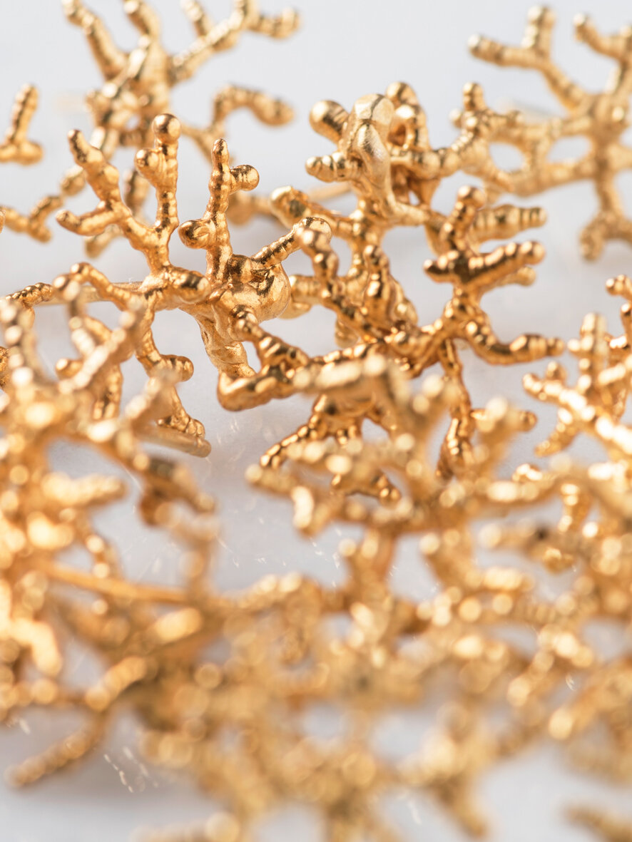 earrings basic millepora - gold plated