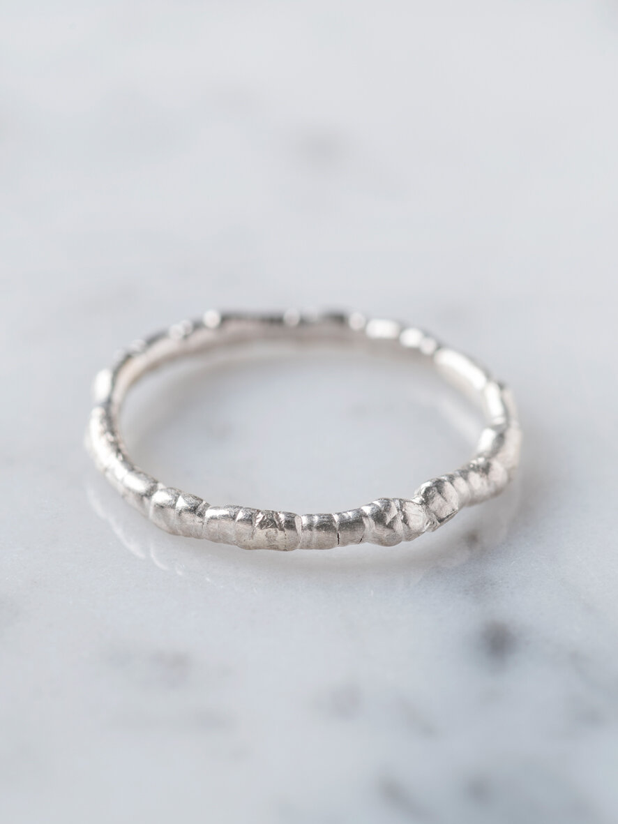 rings basic millepora - sterling silver