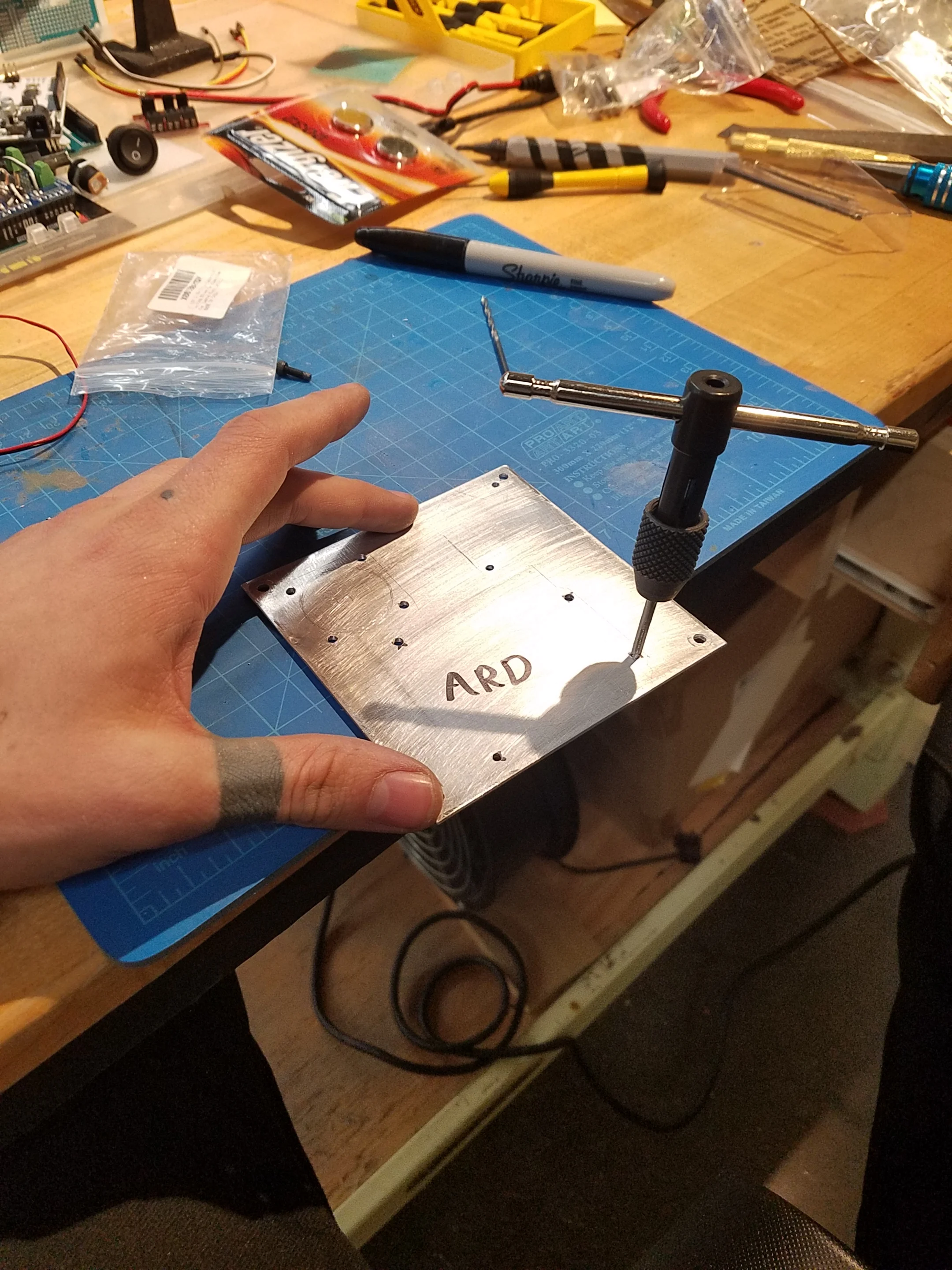 Base plate roughing.