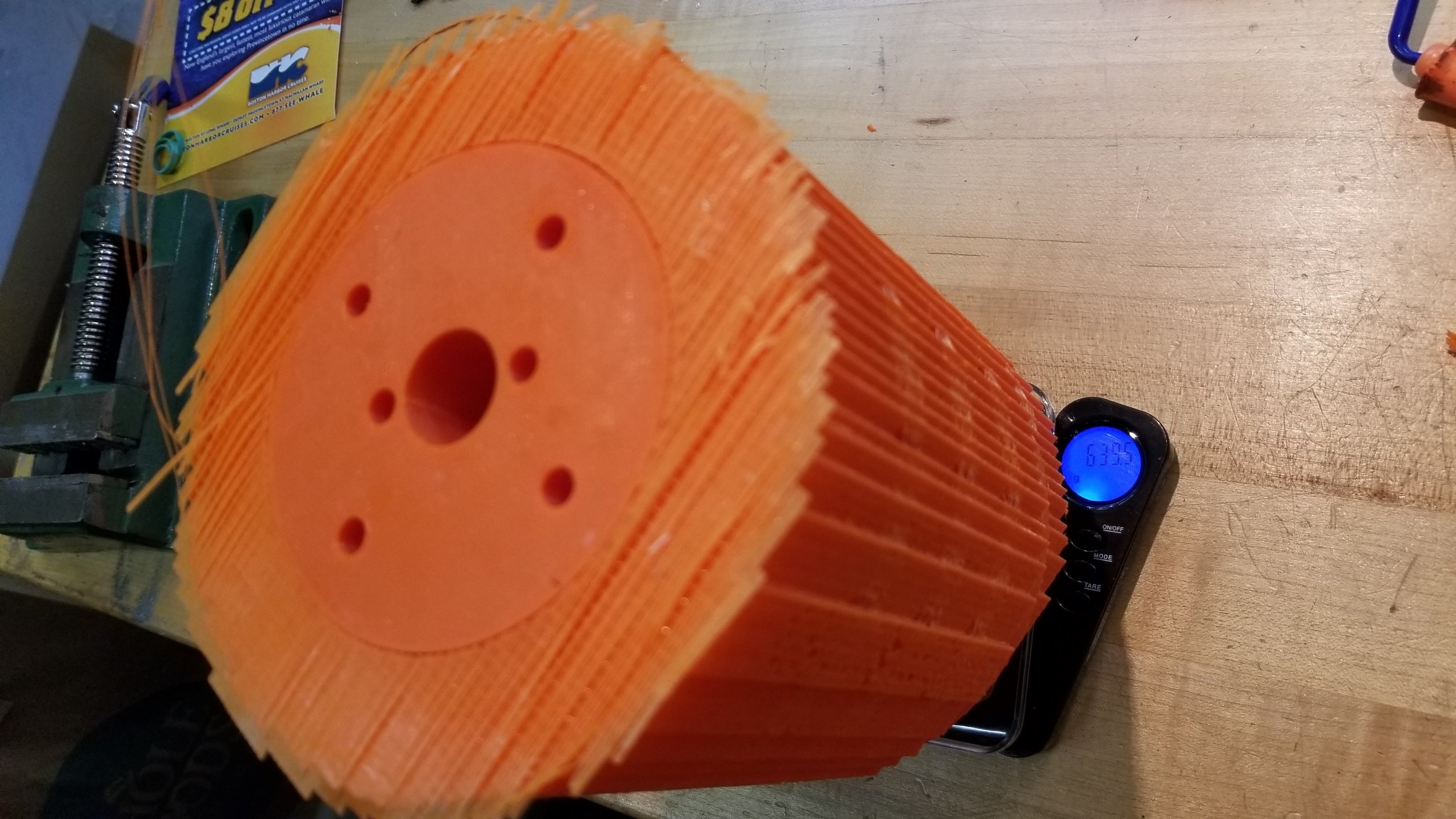 639.5 grams of filament