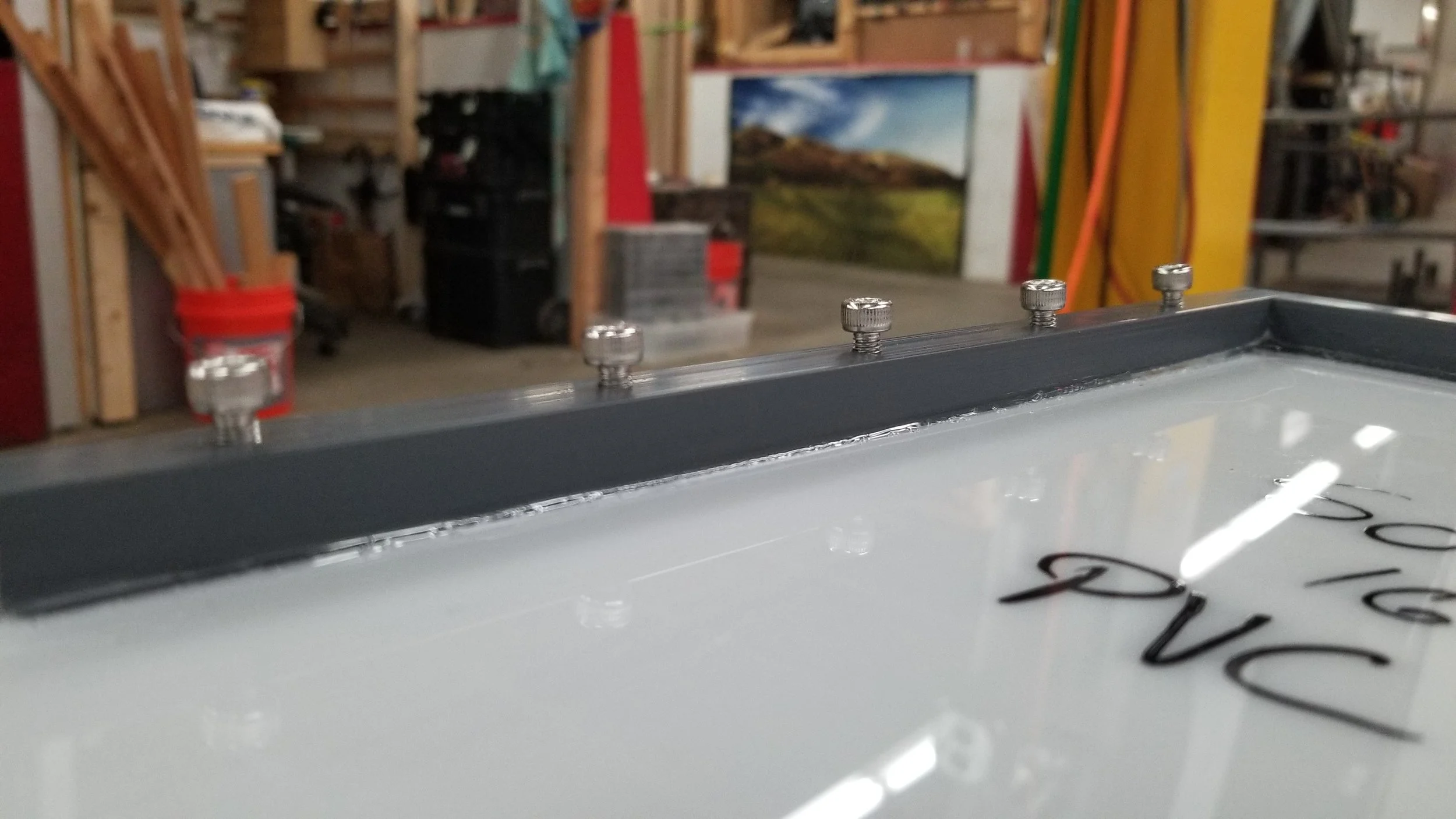 Testing out the acrylic cement and tapping into the PVC.