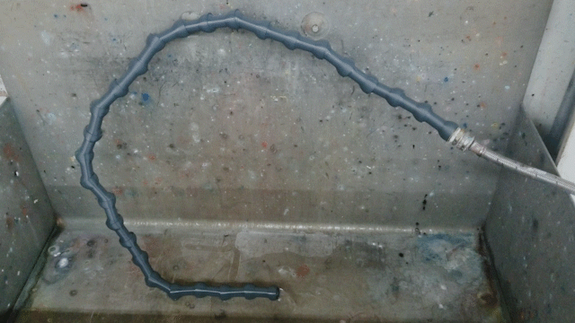 Not quite watertight, but close. It drips a bit at extreme bends of the pipe.