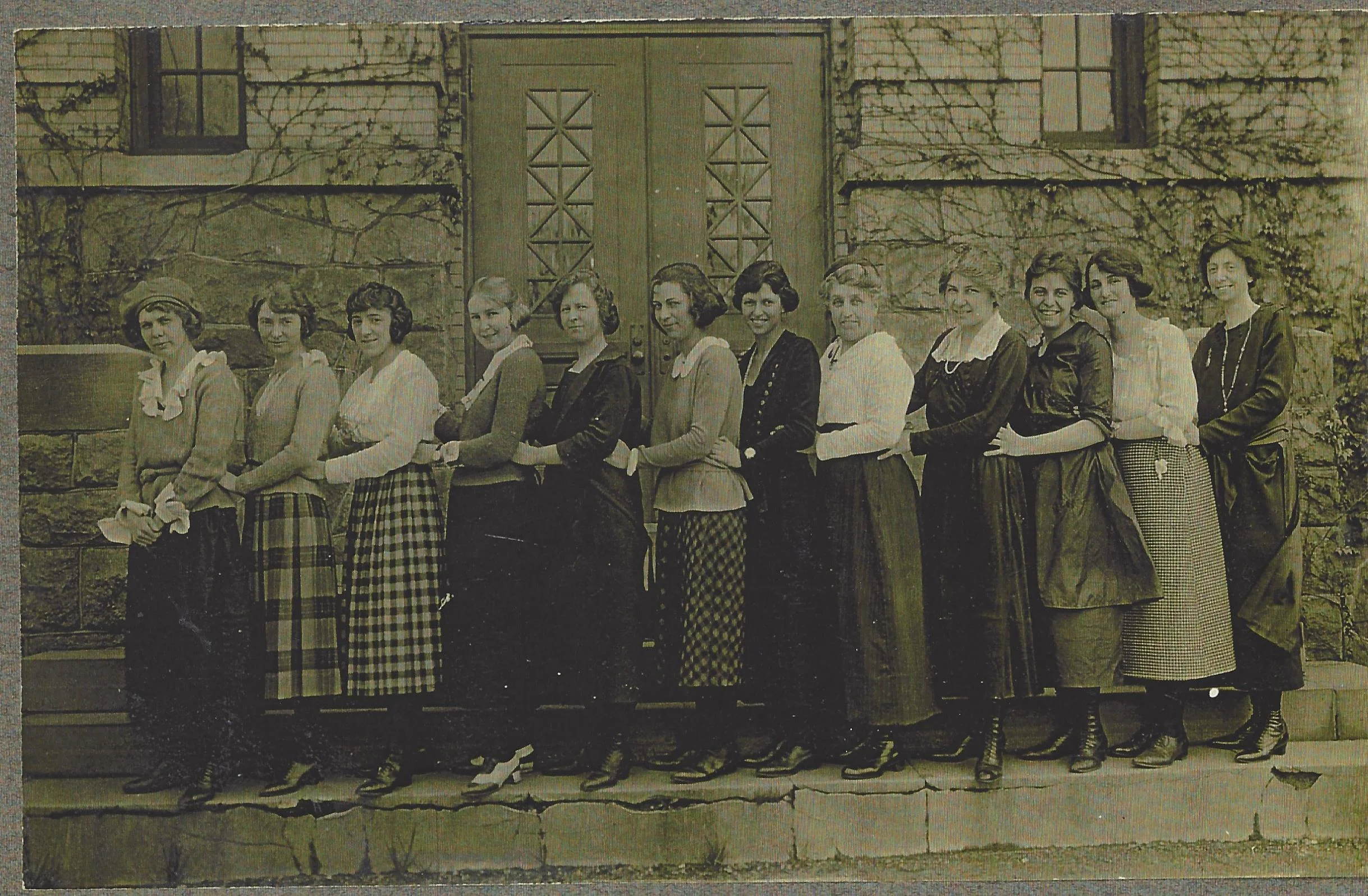 Anna C. Scott, 4th from right, with faculty 1920 (Muriel Coles Collection)
