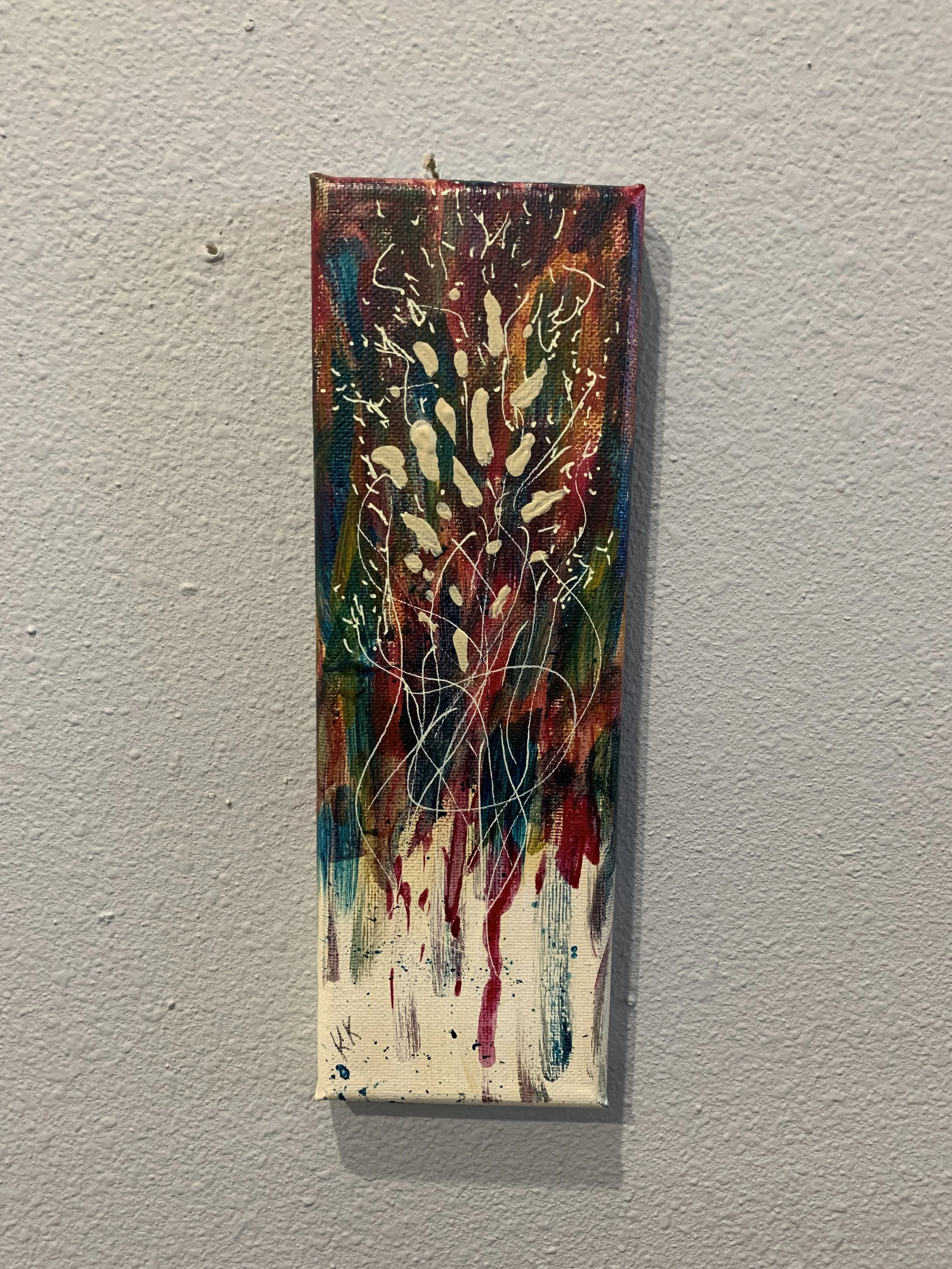 Splatters of Cream - 3x9 Canvas