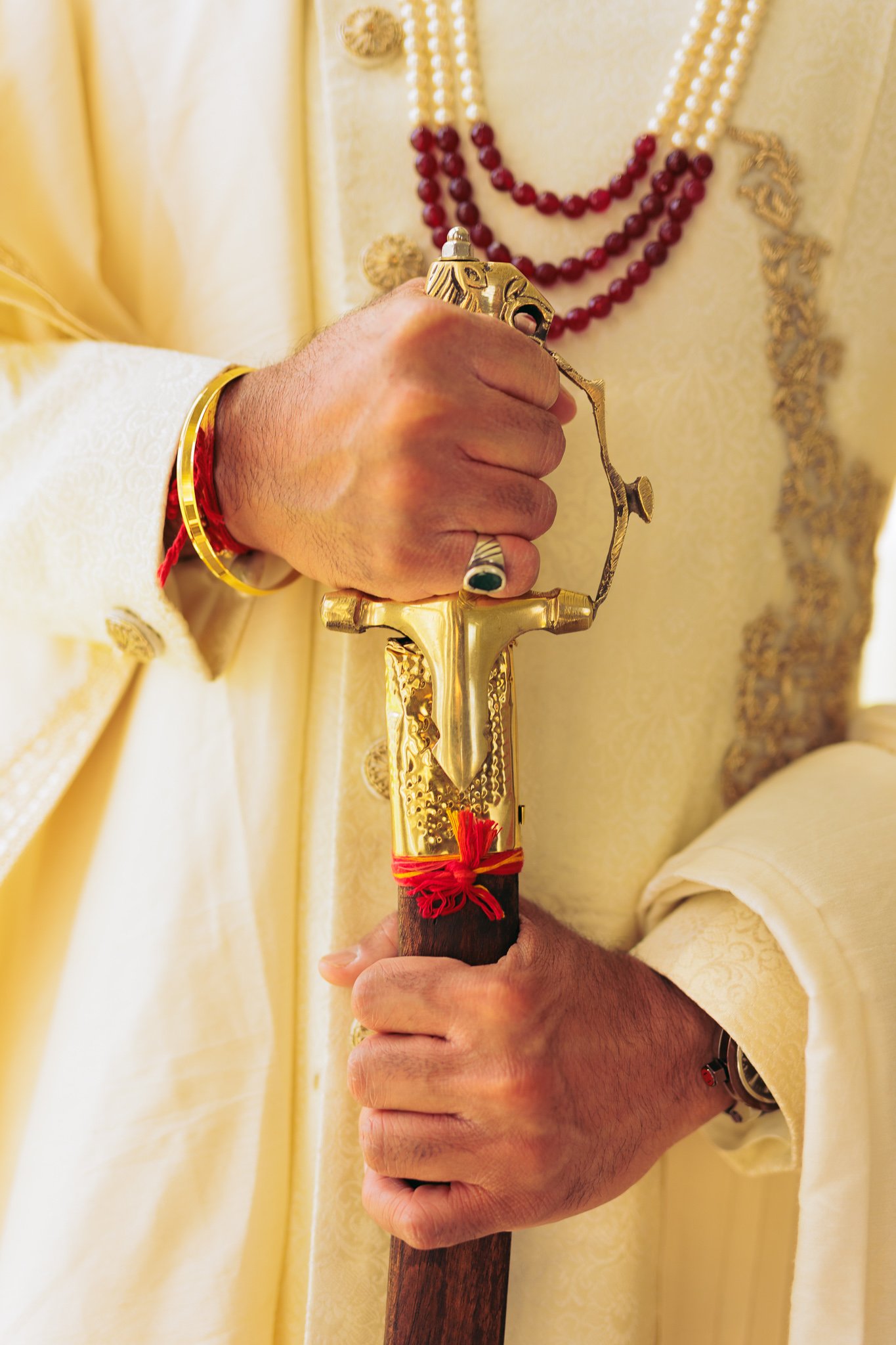Vishal' Portrait with a sword from a Sikh Wedding at Bridgewater Gurudwara