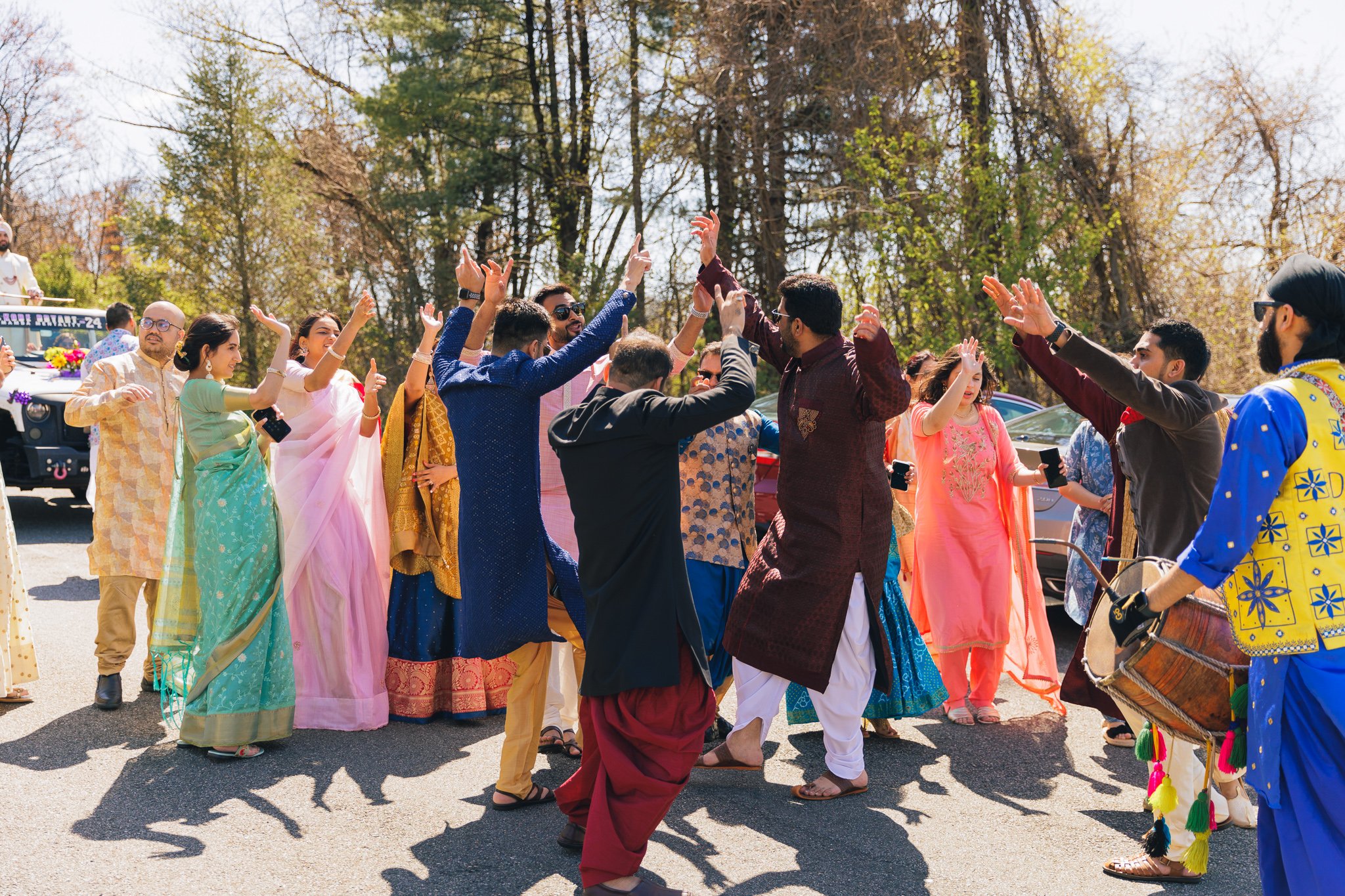 Baraati's Dancing outside Bridgewater gurdwara