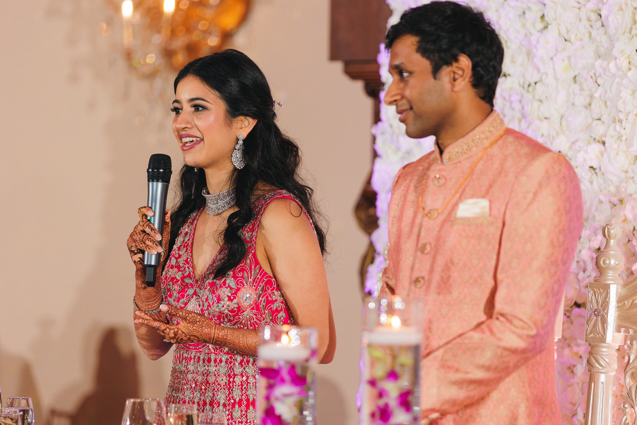 Reception photography by Indian wedding photographer in New Jersey