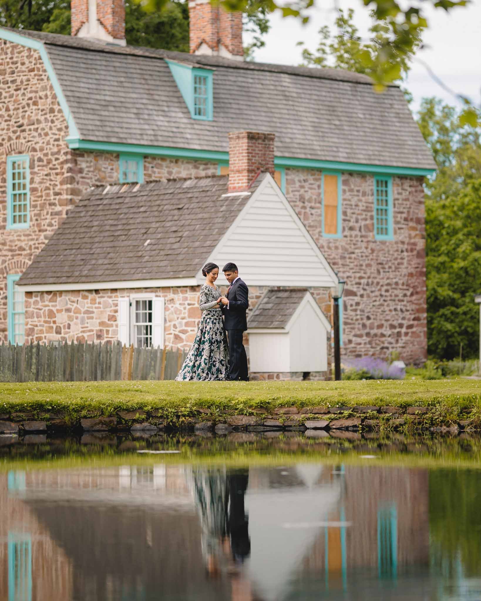 artistic wedding couple photo