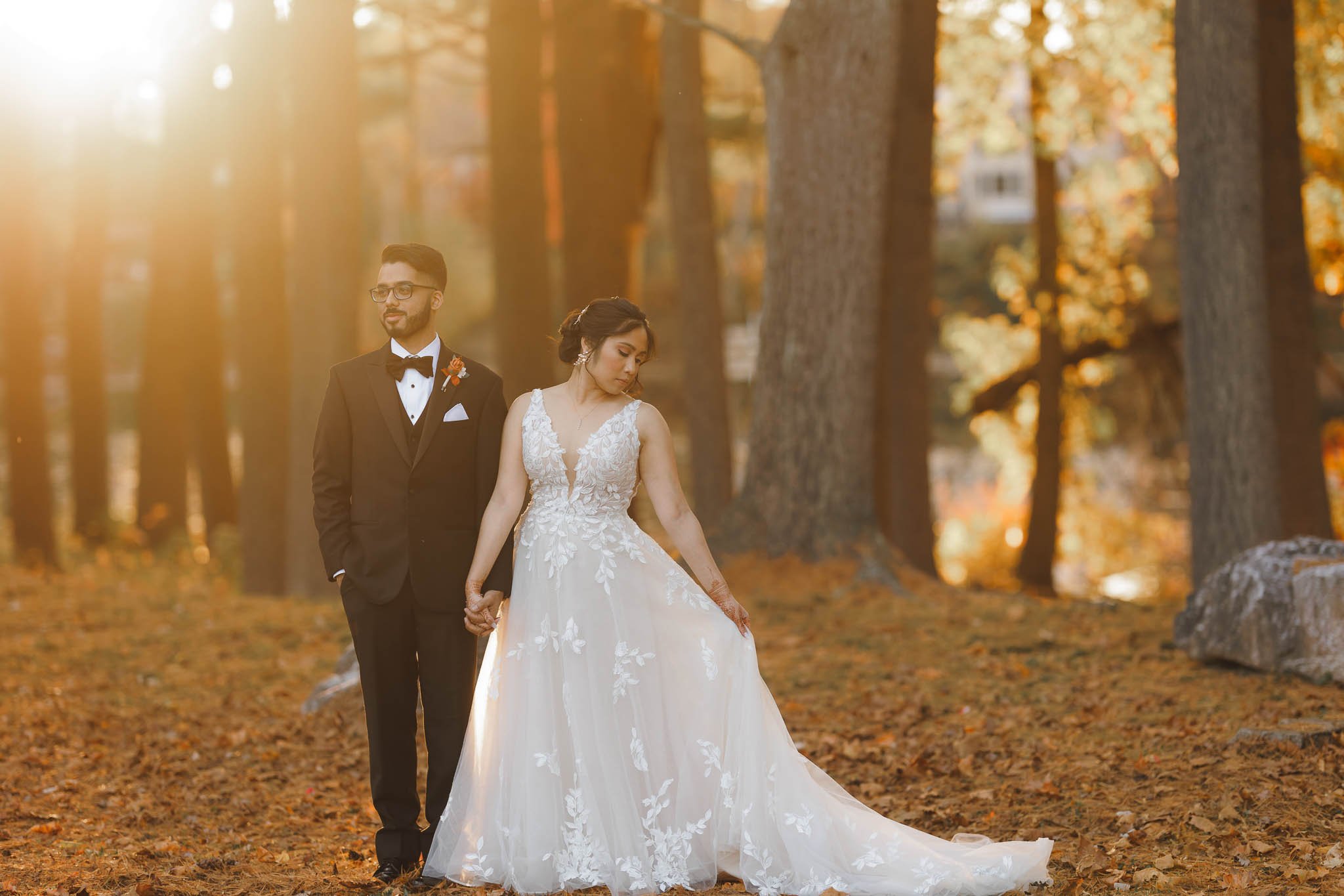 Beautiful couple photography in the forest