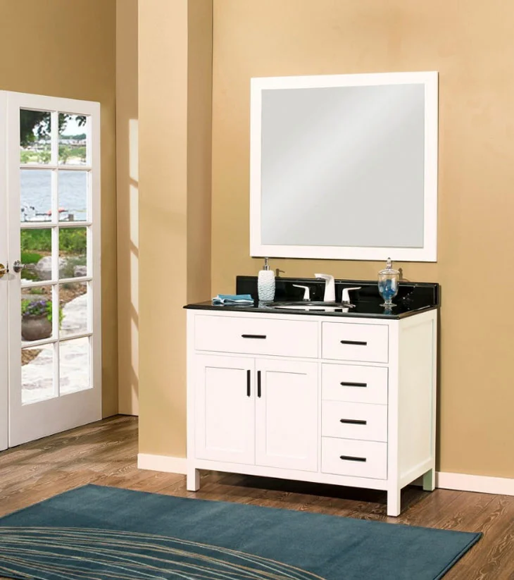 Arezzo Bathroom Vanity Set, Silky White 36" DR $1100.00