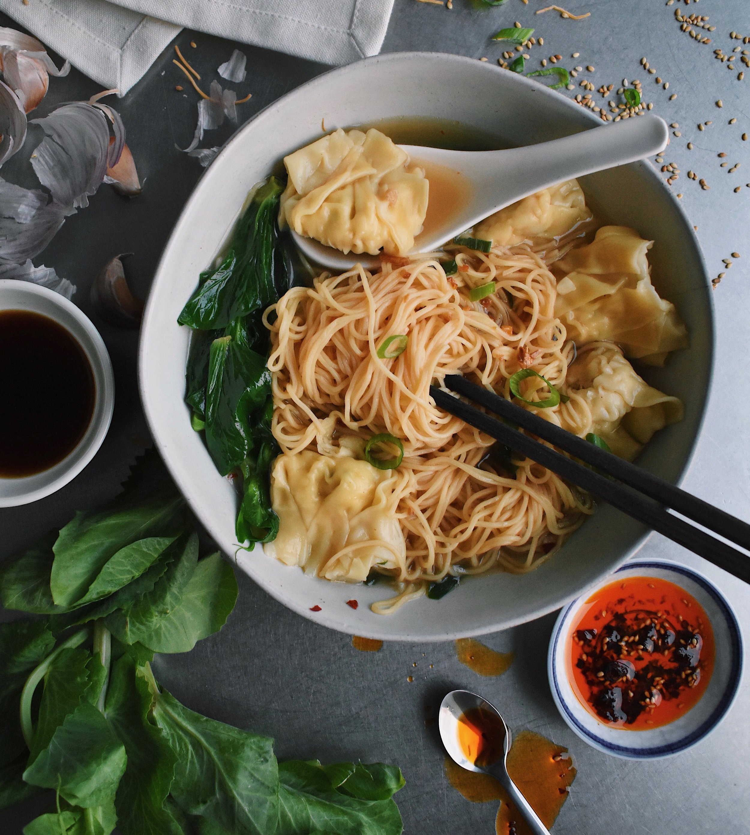 Cantonese Wonton Noodle Soup 云吞面 Recipe Nom Life