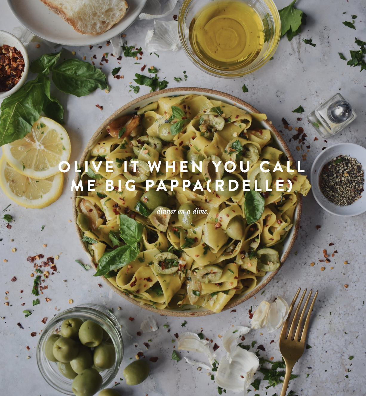 Olive Garlic Pasta | Recipe