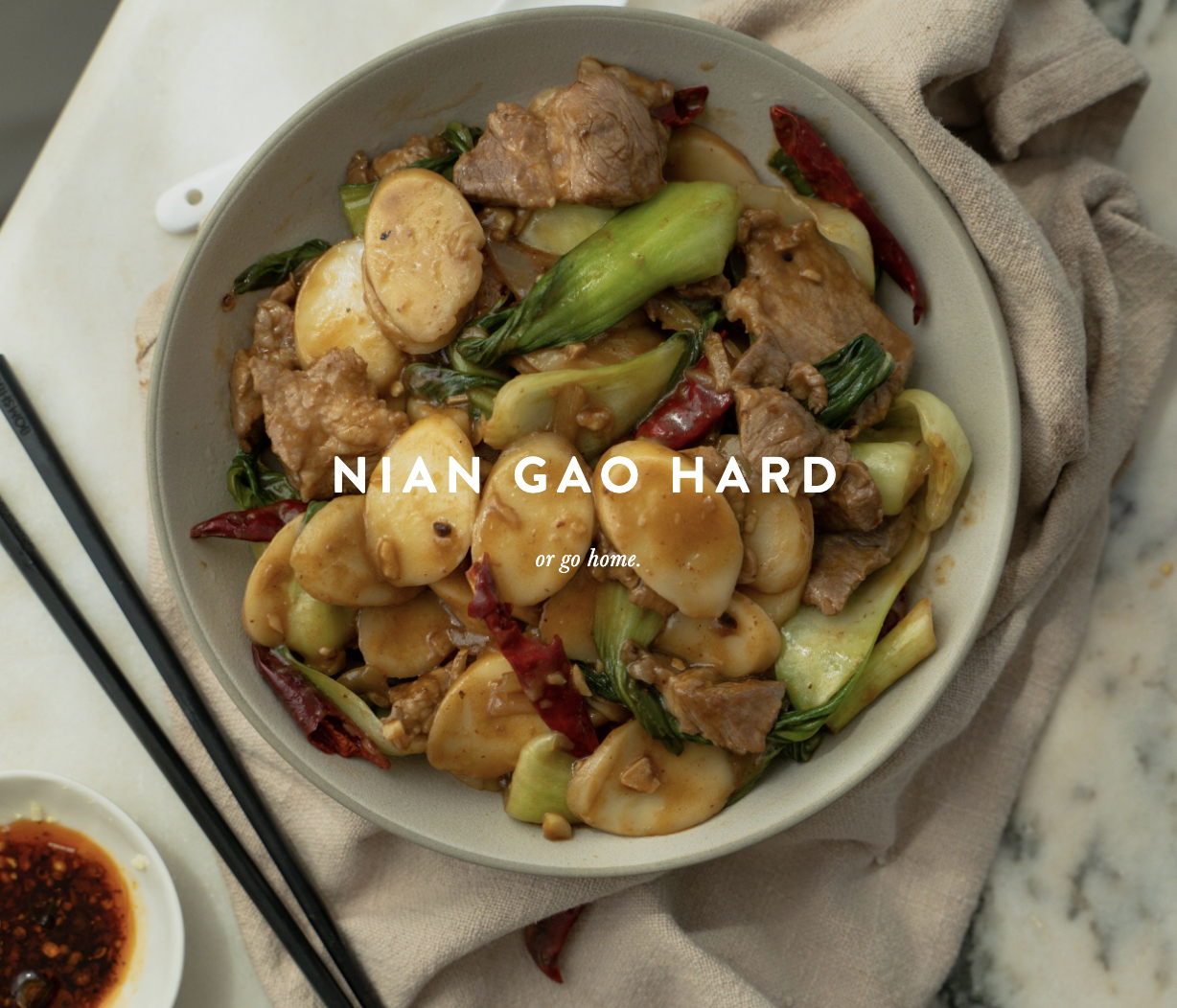 Chao Nian Gao (Stir-Fried Rice Cakes) | Recipe