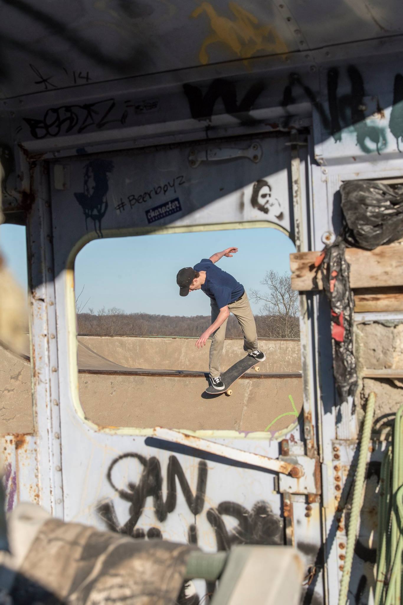 John Dwyre skates the Lula Bowl at Skatopia in Rutland, Ohio.