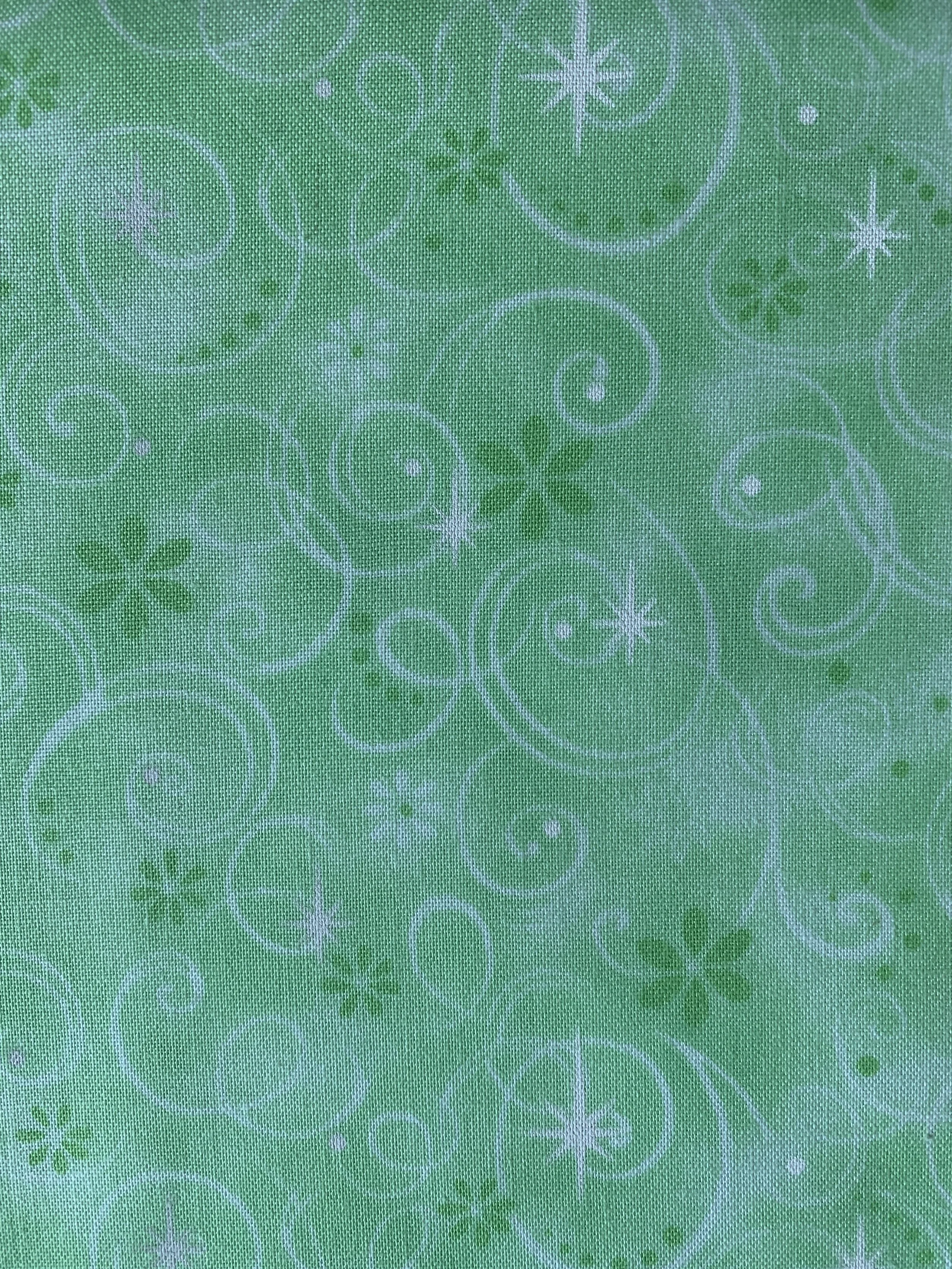 Light Green with Stars