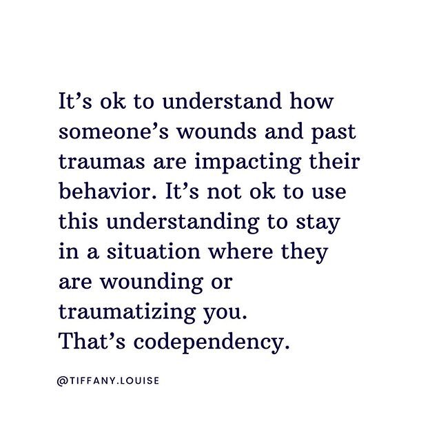 We can have compassion for them. We can extend them Grace and kindness. But we cannot tolerate being mistreated because of their past. That&rsquo;s codependency. That&rsquo;s enabling. That&rsquo;s how we perpetuate the cycle of hurt people hurting p